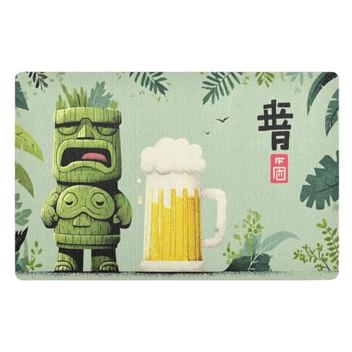 Image of Door Mat Cute Statue Print Floors Mat Waterproof Door Mats Machine Washable Doormats For Entry Office 40X60 Cm