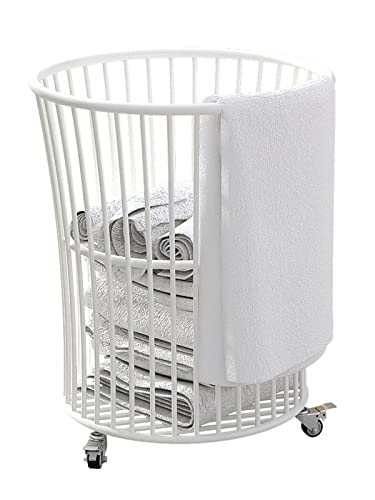 Panier à linge roulant pour soulager le dos lors de la lessive