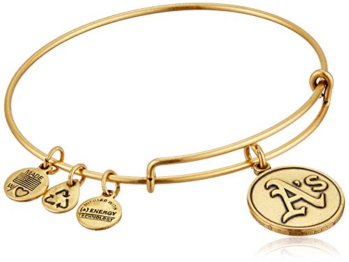 Alex and Ani Oakland Athletics Cap Logo Expandable Rafaelian Gold Bangle Bracelet