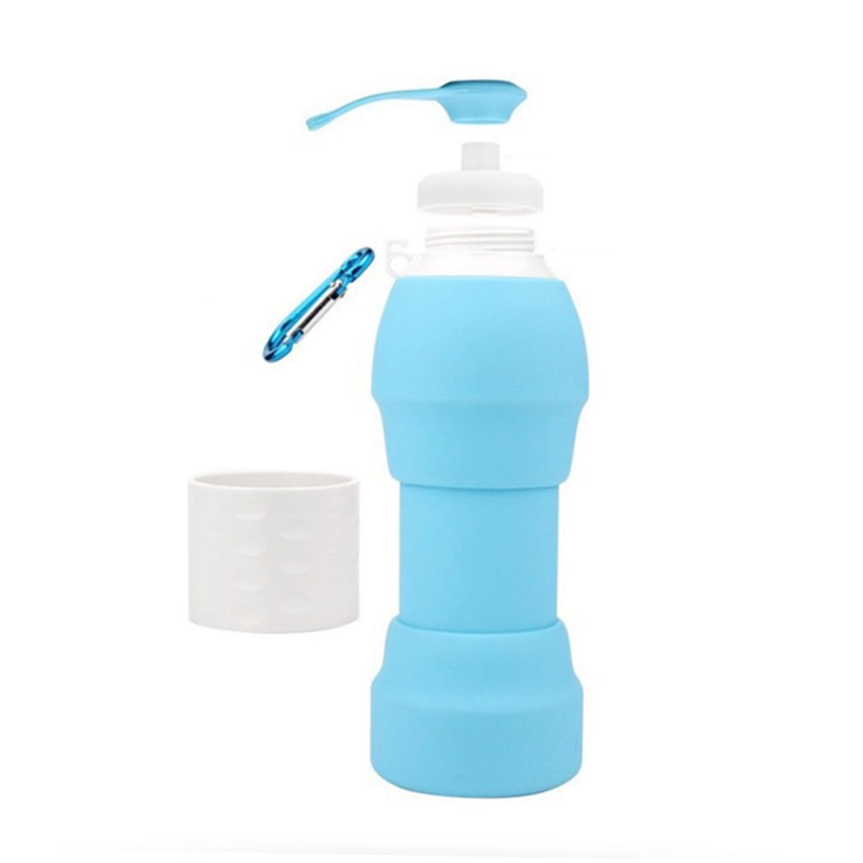 Botella de Agua Plegable de Silicona Portátil para Senderismo y Viaje