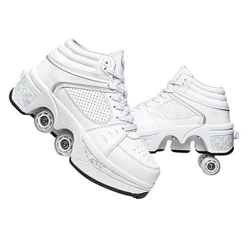 Buty z kółkami LED, świecące wrotki, 4 koła, regulowane wrotki, ukryte kółka, buty sportowe do biegania, do zabawy, dla mężczyzn, kobiet i dzieci
