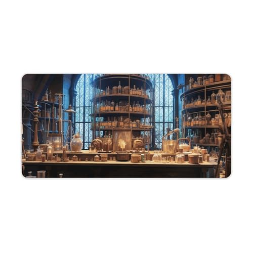 MNVTSKOP - Chemistry Laboratory Desk Pads Gaming Mouse Mat Multifunctional Desk Mat Non-Slip Rubber Mousepad for Office Desk Decor 12 X 24 Inches