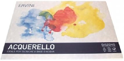 FaviniPack of 5 Pieces - Watercolour Collated Block 35 x 50 cm 340 g 10fg
