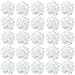 FagusHome 30 Pcs Silk Hydrangea Heads Artificial Flowers Heads and Stems Fake Hydrangea Flowers for Home Wedding Decor (Pure White)