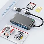 7in2 USB-A + USB-C CAC ID Reader Military Smart Card Reader,DOD Military USB Common Access CAC Reader SIM/SD/TF/M2/ID/IC/PIV Reader Compatible with Windows,Linux,MacOS X,Support Belgium Spain Germany