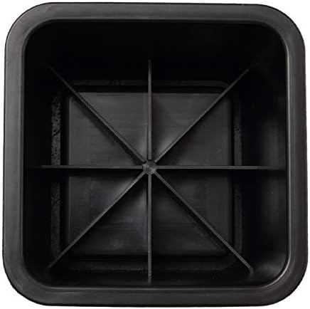 HOME COMPOSER 3 inch Bed Risers Set of 4, Heavy Duty Stackable Furniture Risers Lifters for Beds, Sofa, Tables and Chairs, Black Bed Elevator with 2.8" Square Recess