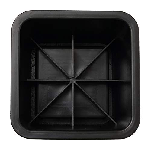 Home Composer 3 Inch Bed Risers Set Of 4, Heavy Duty Stackable Furniture Risers Lifters For Beds, Sofa, Tables And Chairs, Black Bed Elevator With 2.8" Square Recess #TOP3