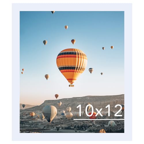 Image of JCJMY 10x12 Picture Frame White for Wall Hanging, Wall Mounting Horizontally or Vertically, 10 x 12 Wall Gallery Poster Photo Frame with Shatter Resistant Plexiglass, White