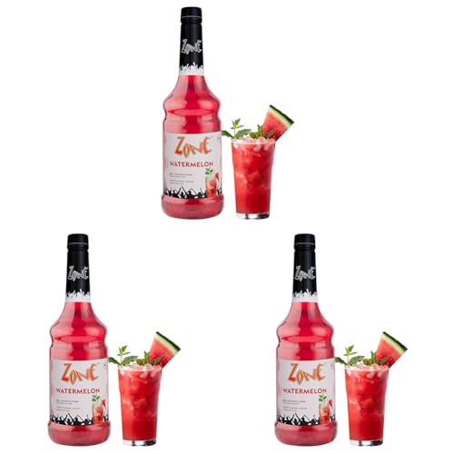 Image of Zone Flavoured Syrups 1000ml - Premium Cafe-Style Syrups for Mocktails, Cocktails, Milkshakes, Coffees, Iced Teas, Sodas & Desserts | Perfect for Home Use, Small Cafes, Bars & Gifting (Watermelon)