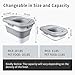 Komzon Rice Storage Container, Collapsible Airtight Food Storage Containers 6-20 Lbs, Rice Dispenser with Measuring Cup and Small Bin for Flour Cereal Pasta Grain, Cat Pet Dog Bird Food Container