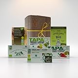 VinNatura - Caja de Regalo Gourmet Vegano Alga - Regalo Vegano Gallego con Tapas Vegetales, Algas Ecológicas, Rooibos con Kombu y Galletas Mariñeiras