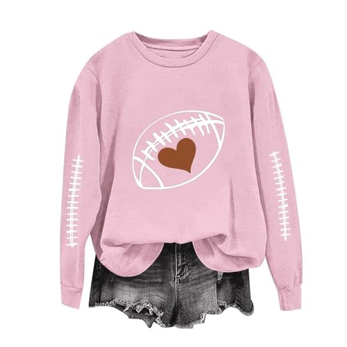 Sweatshirt For Women Fall Funny Game Day Football Sweatshirts Pullover Top