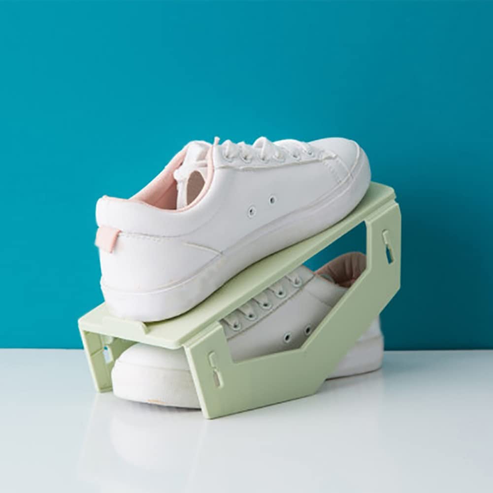Tutuba Shoe Slots, No Assembly Required Shoe Storage Rack, Saving Storage Shoes Organizer, Easy Shoe Stacker for Sneakers, Low Heels, High Heels, Sandals