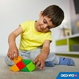 Geomag - Magicube 1+ Shapes - Magiczne Kostki Magnetyczne dla Dzieci, 4 Kolory i Kształty, 6 Bloków, Gra Edukacyjna, 100% Plastiku z Recyklingu