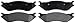 ACDelco 14D966M Advantage Semi-Metallic Front Disc Brake Pad Set