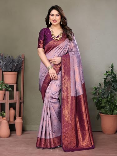Image of Avantika Fashion Women's Kanjivaram Style Soft Silk Banarasi Sarees With Blouse Piece For Women