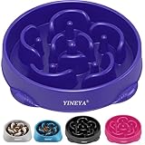 YINEYA 1 Stück Hundenapf Set, 4 Cups Anti Schling Napf Hund, Labyrinth Antischlingnapf Hunde Schlingnapf Katze, Futternapf und Fressnapf Anti Schlabber für Hunde und Katzen, Hundezubehö, Groß