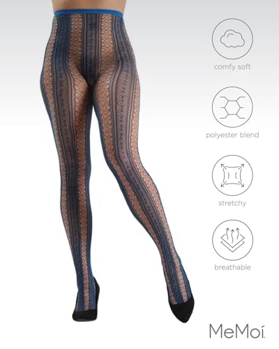 Image of MeMoi Epic Stripe Glamour Fishnet Tights
