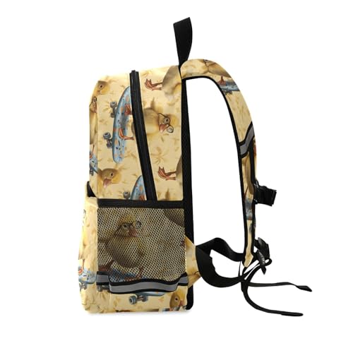 panksolu Funny Yellow Chicken Skateboard Toddler Backpack for Boys Girls Kids Backpacks Preschool Bag Travel Bag2