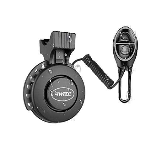 Bici elettrica corno bicicletta campane, ricarica USB impermeabile 120 dB invisibile bicicletta Bell bicicletta campanello di allarme per bici da strada, mountain bike, Nero