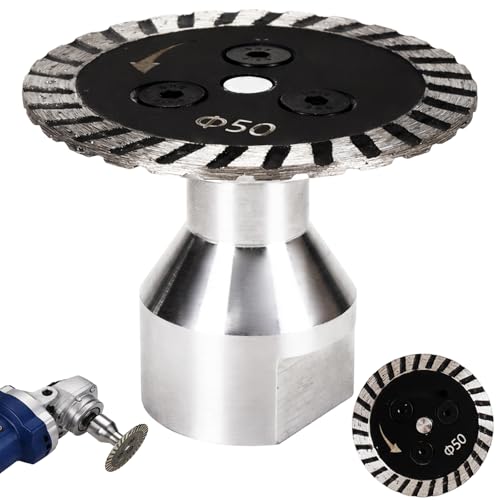 Precision Diamond Carving Wheel and Diamond Saw Blades, Professional Stone Carving Tools for Granite and Tile, Compact 50mm Size with M14 Flange, 2-Piece Set for Detailed Engraving and Cutting