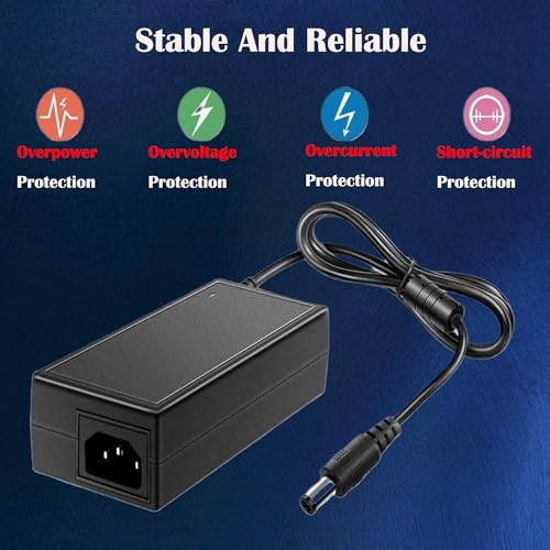 UL Listed 12V 8A Power Supply Adapter,96W AC 100-240V to DC 12V 8A Transformer w/4ft DC Cord and 5.5 X 2.5mm Barrel Plug,Adapter Converter for LED Strip Lights, CCTV Camera, 3D Scanner2
