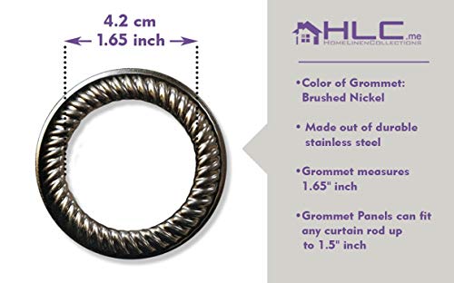 Hlc.me 2 Piece Semi Sheer Voile Window Curtain Grommet Panels For Bedroom & Living Room (54" W X 84" L, Charcoal Grey) #TOP6