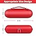 Casmilee Speaker Case for Beats Pill Bluetooth Speaker and Portable Wireless Charger, for Beats Pill Accessories Storage Bag, with Shoulder Strap for Outdoor Traveller - Case Only (Red)