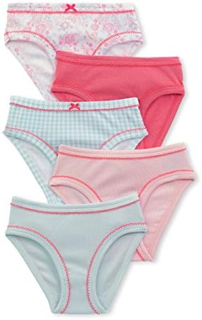 Petit Bateau Girls 5 Pack Printed Underwear in Basics Box