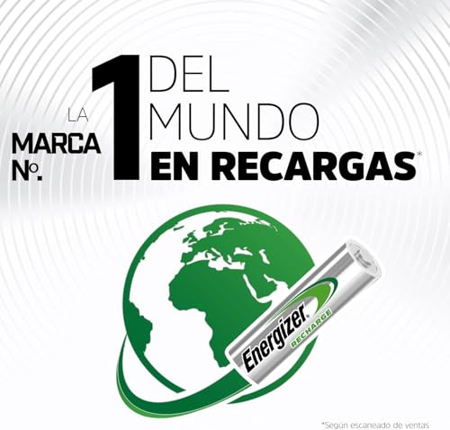 Miniatura 4 de Energizer Recharge Universal - Pila Recargable AAA (Paquette de 4) Batería 600 mAh NiMH - precargada - para dispositivos uso frecuente y cientos de recargas - Embalaje 100 % reciclable y sin plástico