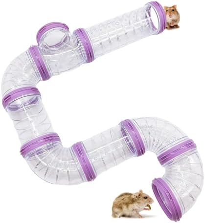8 peças tubo de túnel de hamster DIY brinquedo sortido transparen...