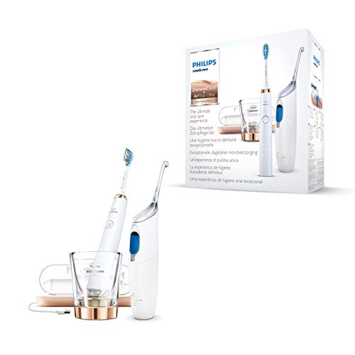 Philips Sonicare HX8492/04 Airfloss Ultra + Brosse à Dents Diamondclean Rose Or
