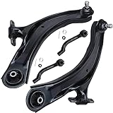 Detroit Axle - Front Lower Control Arm with Outer Tie Rods Replacement for 2008-2013 Nissan Rouge -...