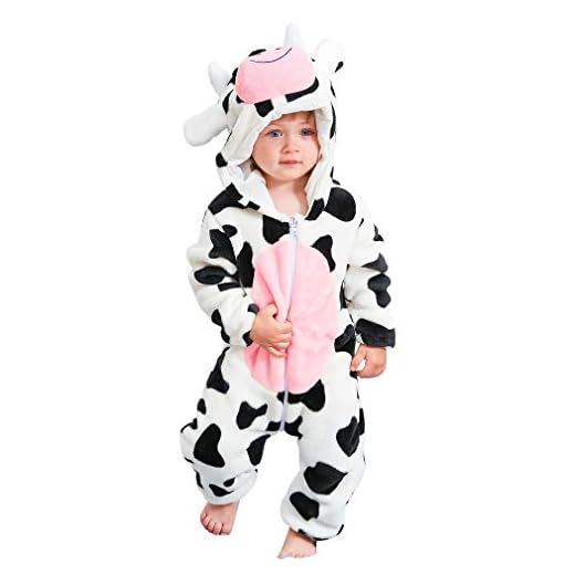 MICHLEY Bebé Ropa Niños Niñas Pijama Disfraces Primavera Franela Traje Animales Pelele nainiu-100cm