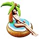 Wlicon aufblasbare Pool Float Palme, Tropische Erwachsene Kokosnuss Float, Lustige Schwimmbad Aufblasbare Heavy Duty Pool Floats, 120cm verdickt Pool Float Stuhl für Schwimmbad, See, Strand Party