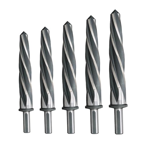 Image of Drill America 5 Piece Bridge /Construction Reamer Set (Sizes 3 /8 inch, 1 /2 inch, 5 /8 inch, 3 /4 inch, and 1 inch with 1 /2 inch Shank), DWR Series