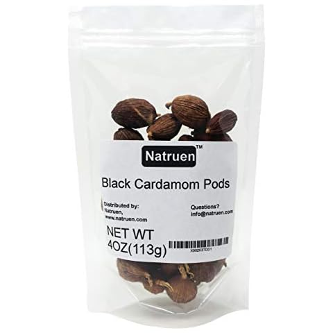 Natruen Black Cardamom Pods Whole (Tsao Ko) 4 Ounces, Approx 35 Pods, Cao Guo, All Natural Non-GMO Spice Cover