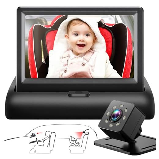 Baby Car Mirror with Night Vision Display