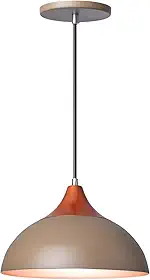 Lustre Luminária Pendente Panama 27cm Para Bancada Cozinha Mesa Balcão (Fendi)