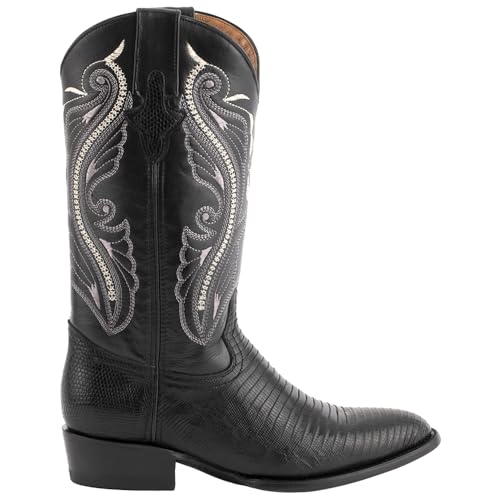 Ferrini Men's Taylor Teju Lizard Round Toe Leather Heeled Western Boots