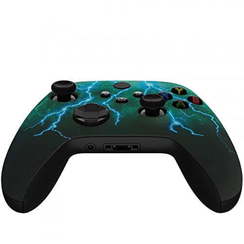 Image of MODDEDZONE Custom Wireless UNMODDED Controller for Xbox One S /X and PC - Exclusive and Unique Designs - The Perfect Gaming Gift for Enthusiasts Green Storm