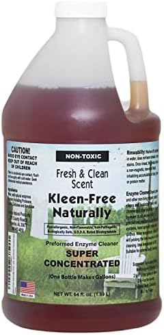 Kleen Free Kleen-Free Naturally Preformed Enzyme Cleaner (Fresh and Clean Scent, 64oz Concentrate)
