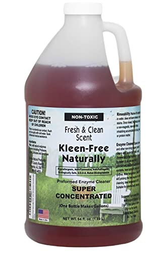 Kleen Free Kleen-Free Naturally Preformed Enzyme Cleaner (Fresh And Clean Scent, 64Oz Concentrate) #TOP18