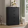 HAUOMS Tall 6 Drawer Dresser, Black Modern Chest of Drawers for Bedroom,Closet Dressers with Drawers for Living Room, Entryway, Hallway