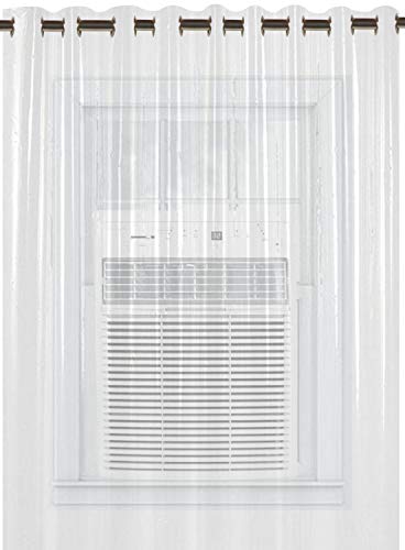 Image of Kuber Industries 30 MM PVC AC Curtain|100% Water Proof Transparent Curtain|Eyelet Rings & Quick Water Release|Size 9 Feet