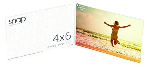SNAP 6x4 Clear Angled Acrylic Double Picture Frame