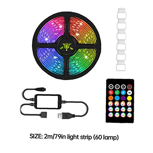 Draadloze Led Tv Achterlicht 60 Led's Waterdichte Romote Control Rgb Strip Light 2m, Binnenverlichting - Image 5
