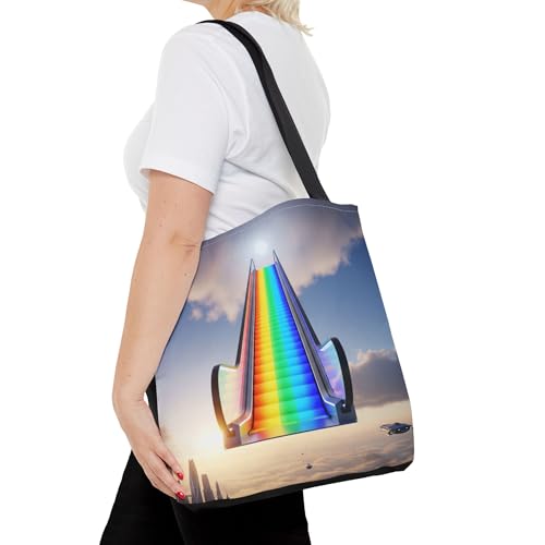Premium Rainbow Escalator Tote Bag with Reinforced Stitching4