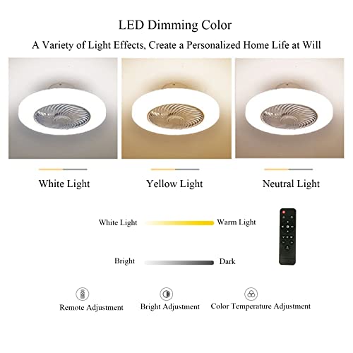 Ventilateur de plafond éclairage LED réglable avec télécommande