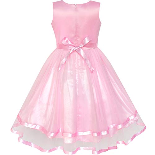 Sunny Fashion Girls Dress Unicorn Rainbow Tulle Unicorn Headband Party Size 4-102